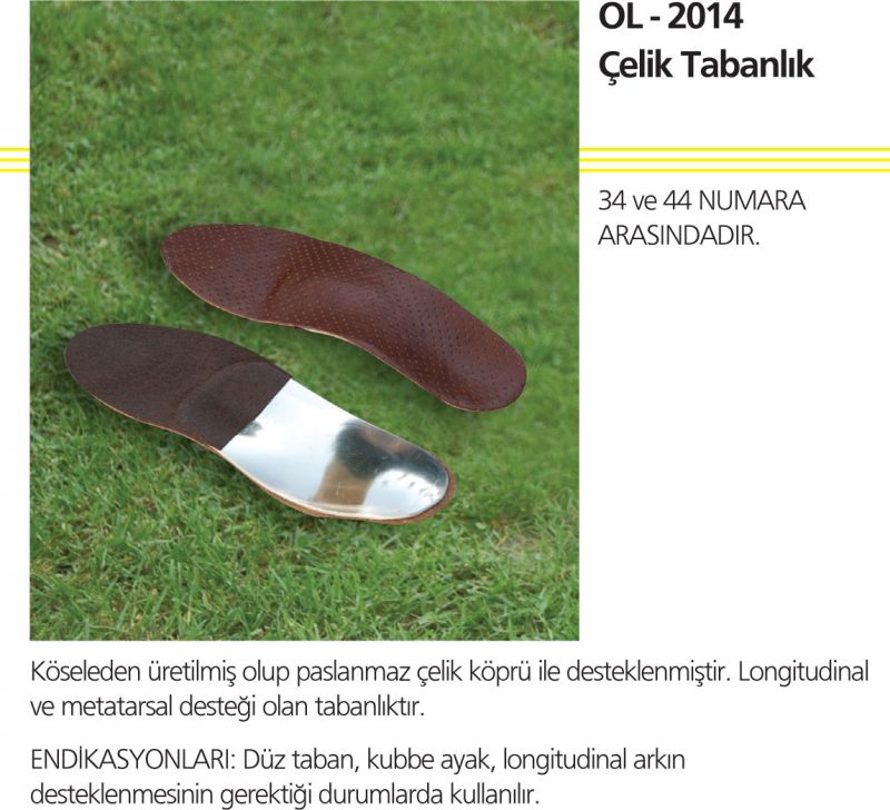 ÇELİK TABANLIK - TAM BOY / KÖSELE - STEEL INSOLES